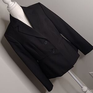 NWOT  Black Label  by Evan-Picone Black button front jacket